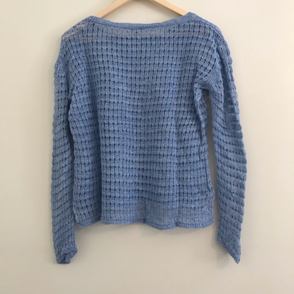Calypso St. Barth sky blue Linen sweater - Picture 2 of 6